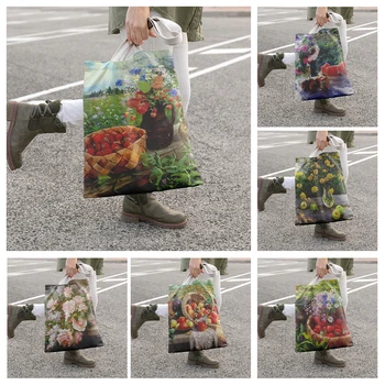 Cestovné puzdro, tote tašky pre ženy organizátor Shopper taška plátno Kozmetická taška pre make-up Skladovanie Shopper taška - Obrázok 1  