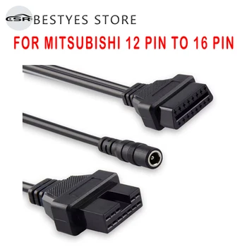 Pre Mitsubishi 12 Pin 16 Pin Žena OBD 2 Rozšírenie Nástroj, Adaptér Konektor Kábel pre Mitsubishi 12Pin OBD2 Konektor - Obrázok 1  