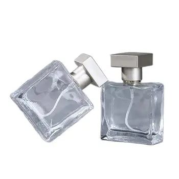 Luxusné Parfémy Sklenené Fľaše 25ml 50ml 10pcs Ploché Námestie Jasné, Matné Vôňa Rozprašovač Kozmetické Cestovné Parfum Spray Fľaše - Obrázok 2  