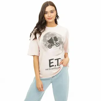 Úradný E. T. Dámy Bicykel Eclipse Nadrozmerné T-Shirt Blush Pink S - XL dlhé rukávy - Obrázok 1  