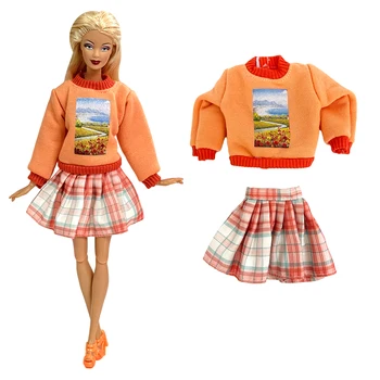 NK 1 Sada Žlté Oblečenie Princezná Šaty Bežné Sukňa pre Barbie Doll Oblečenie pre 1/6 BJD Bábiky Dom Girl 's bábika príslušenstvo - Obrázok 1  