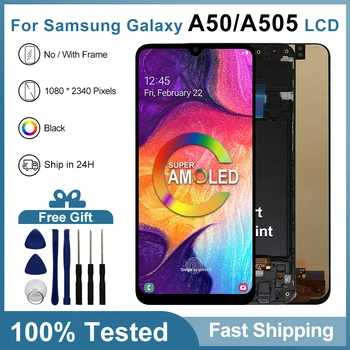 AMOLED Pre Samsung Galaxy A50 LCD SM-A505F/DS Displej Dotykový Displej Pre Samsung SM-A505FN/DS SM-A505GT/DS Displej Montážne Diely - Obrázok 1  