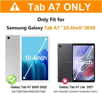 Puzdro pre Samsung Galaxy Tab, A7, 10.4 palce 2020 2022 Full-Telo Ochranné Rotačné Stojan Remienok na Ruku Držiak na Pero Ružovej - Obrázok 2  