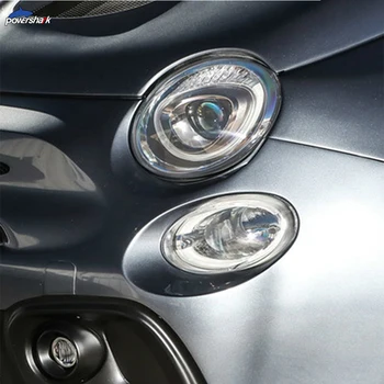 2 Ks Auto Svetlometu Odtieň Black Ochranný Film Ochrany Transparentné TPU Nálepky Na Fiat 500 Abarth 2013-2020 Príslušenstvo - Obrázok 2  