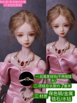 1/6 bábika príslušenstvo / bábika šperky, kovové zirkón kameň náhrdelník pre 30 cm Xinyi Fr2 blythe OB ST BJD PP Monster High bábika barbie - Obrázok 2  