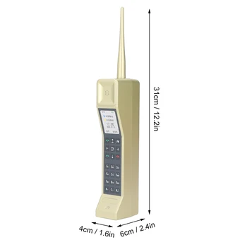 Retro Tehla Mobilný Telefón Ornament Classic mobilný Telefón, Model Simulácie Fotografické Rekvizity Štylizované Ozdoby mini telefón - Obrázok 2  