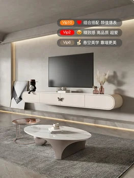 Svetlo Luxusné Oválne Skalné Platne Čaj Stôl Domáce Použitie je Teraz Jednoduché Malé Čaj Stôl TV Skrinka - Obrázok 2  