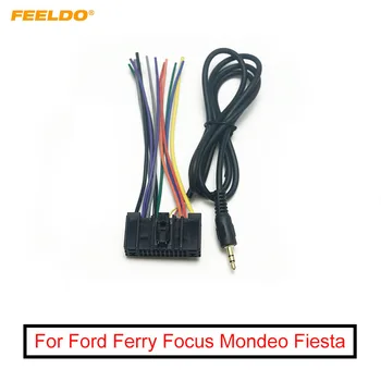 FEELDO autorádia Elektroinštalácie Postroj Audio Stereo Drôt Adaptér pre Ford Trajekt Mondeo Focus Fiesta 3.5 mm AUX Kabeláž Konektor - Obrázok 1  