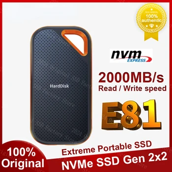 64tb E81 SSD NVMe Prenosné SSD 4TB 2TB 1 TB Externé ssd (Solid State Drive USB 3.2 Gen2x2 Pevný Disk Kompatibilný s PC Mac Disk ps5 - Obrázok 1  