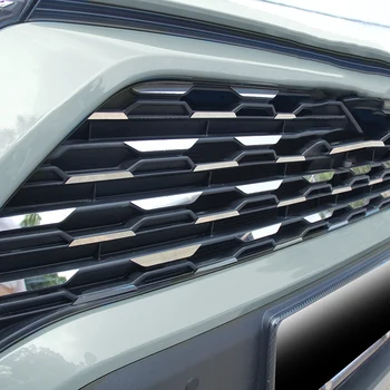 NOVÉ-54PCS Nehrdzavejúcej Ocele 3D Prednej Mriežky, Nálepky, Výbava Pre Toyota Rav 4 toyota Rav4 2019 2020 2021 Auto Styling - Obrázok 1  