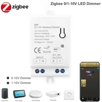 Tuya ZigBee3.0 Svetla LED Stmievač Radič AC100-270V 0-10V 1-10V Smart Home Radič Ovládanie Prostredníctvom Smartthings Alexa Inteligentný Život - Obrázok 2  