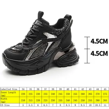Fujin 9 cm Air Mesh Drahokamu pravej Kože Priedušná Ženy Platformu Sandále robustný Klin Tenisky Letné topánky, Členkové Topánky - Obrázok 2  