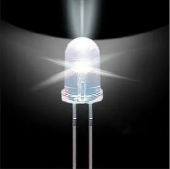 1000pcs 5mm 20000mcd biela led Lampa Ultra Jasné LED - Obrázok 1  