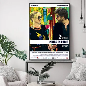 2 Dni V Paríži Romantická Komédia, Dráma Filmový Plagát Filmu Art Tlač Samolepky Na Stenu Moderné Plátno Na Maľovanie Interiéru - Obrázok 2  