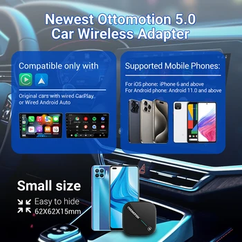 Káblové Bezdrôtový Adaptér Android Auto CarPlay Apple Auto Play Príslušenstvo IPhone Android Telefónu Ai Box 5.0 - Obrázok 2  