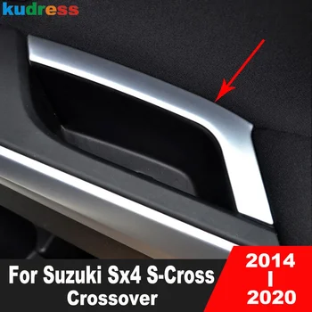 Pre Suzuki S-cross Crossover SX4 2014-2018 2019 2020 Matný Auto Vnútorné Dvere, lakťová opierka Rukoväť Panel Kryt Výbava Interiérové Doplnky - Obrázok 1  