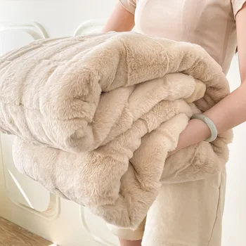 Králik chlpaté deky, noriek pokožky deku, imitácia kožušiny, Toskánskej gauč kryt deku, darčeková deka, teplá prikrývka, deka deka - Obrázok 1  