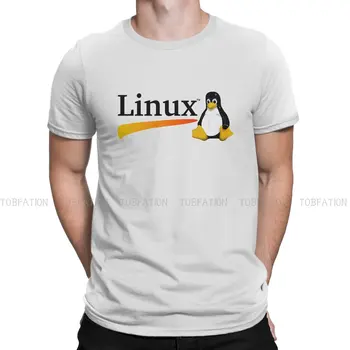Klasický Okrúhly Golier Tričko Operačný Systém Linux Čistá Bavlna,Tkaniny, Klasické T Tričko Človeka Oblečenie Móda Načechraný - Obrázok 1  