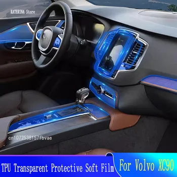 Pre Volvo XC90(2015-2021)TPU Interiéru Vozidla Výstroj Tabuľa Ochranné Fólie Transparentné Anti-scratch Príslušenstvo - Obrázok 1  
