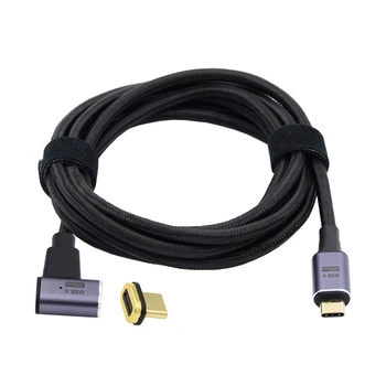 Magnetický Konektor USB4 Kábel 20Gbps 8K@60Hz 5K@60Hz USB4.0 90 ° Uhle so 100W Nabíjania - Obrázok 1  