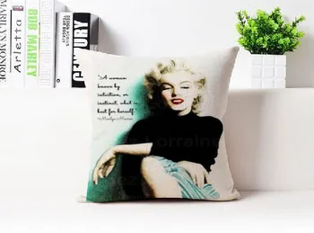 Doprava zadarmo/classic akvarel Monroe Hepburn bavlnená obliečka na vankúš vankúš pre oprel sa o 43 * 43 Žiadne Vnútorné - Obrázok 2  