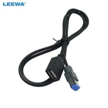 LEEWA 1PC Car Audio 4PIN USB kábel Kábel Adaptéra Samica Konektora USB pre Nissan Teana Qashqai 2012 #CA5659 - Obrázok 1  