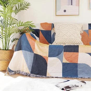 Nordic farebné gauč deka pre obývacia izba dekoratívne gauč uterák Voľný čas, prikrývka, prehoz cez posteľ piknik mat gobelín drop shipping - Obrázok 1  
