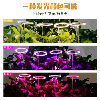Najnovšie LED Rastie Lampy USB Intelligent Stmievanie Načasovanie Kvety Krytý Zeleniny Vyplniť svetlo Svetlo Pestovanie Sadeníc 3 Farby - Obrázok 2  