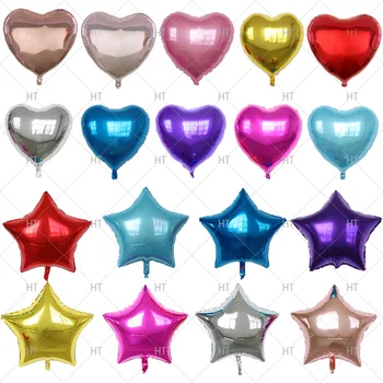 10pcs 18-palcové pentagram láska srdce hliníkovej fólie balón narodeniny, Valentína, Deň Detí svadobné party scény, dekorácie - Obrázok 1  