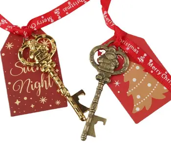 50pcs Vianočné Santa Tlačidlo Ozdoby Magické Kľúče pre Žiadny Komín Domu Otvárač s Papierom Značky Vianočný Stromček Prívesok Dekor - Obrázok 2  