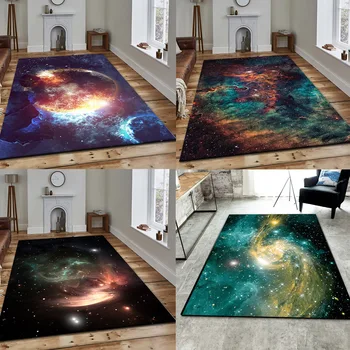 Móda moderné nádherná hviezdna obloha oblasti koberec priestor vesmíru koberec obývacej izby, spálne, kuchyne, nočné koberce, rohože vlastné - Obrázok 2  