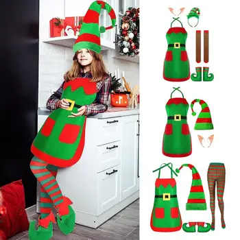 Vianočné Zelené Elf Oblečenie Cosplay Rodič-Dieťa, Rodina, Karneval, Party Nový Rok Maškarný Ženy, Dievčatá Vianočné Oblek - Obrázok 1  