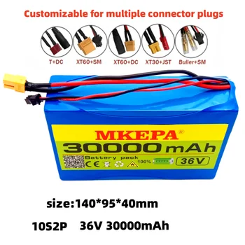 MKEPA 10S2P 36V 30000mAh 450W 18650 Li-ion batéria pre Cooter skateboard elektrické bicykle 42V 37V 35e, 2A nabíjačku - Obrázok 2  