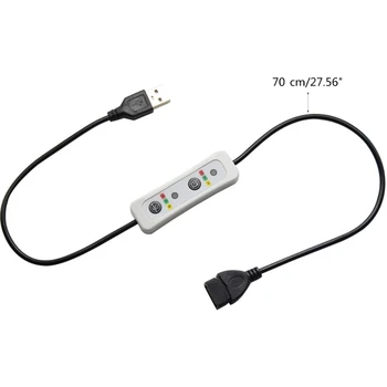 E9LB Predlžovací Kábel USB Kábel 0.5 h/1.5 h/3h/8h Načasovanie 3-Rýchlostný Ovládací Kábel - Obrázok 2  