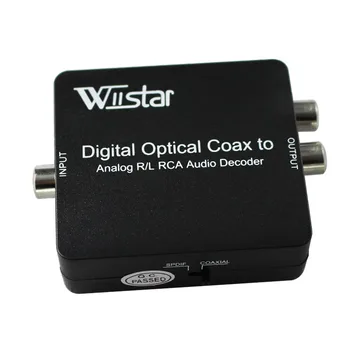 Digitálneho na Analógový Audio Dekodér Konvertor, Koaxiálny/Optický Toslink SPDIF Stereo 3,5 mm Jack alebo L/R RCA Audio podpora DTS ,PCM - Obrázok 1  