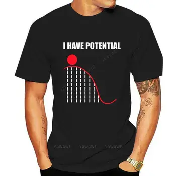 Nové prišiel tričko Topy T Shirt Mužov blbecek fyziky slovná hračka matematika potenciál pre Humor Bielej Tlače Muž Klasické Dospelých Tričko bežné tee top - Obrázok 1  