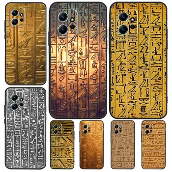 Egyptské Hieroglyfy Prípade Pre Xiao Redmi Poznámka 9 10 11 12 Pro Poznámka 12S 9S 10S 11S Kryt Pre Redmi 12 9C, 10C, 12C - Obrázok 1  
