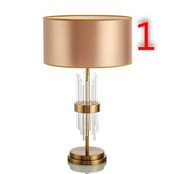 Svetlo 2534 luxusné postmoderných Americký stolná lampa spálňa dekoratívne nočná lampa Európsky kreatívny jednoduché teplé svadobné obývacia ro - Obrázok 1  