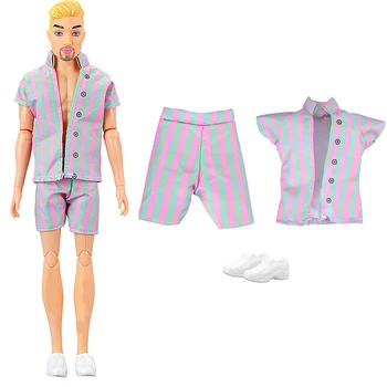 NK 1 Nastavte Módne spanie ležérne oblečenie set pre bábiku Barbie Bábika Priateľ Pre Bábika Ken Moderný Top+nohavice+topánky Oblečenie - Obrázok 1  