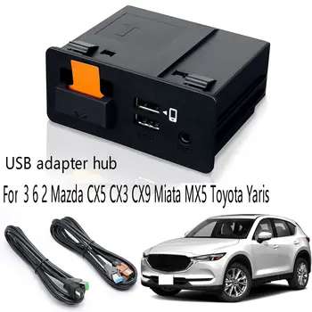 Auto Adaptéra USB Hub pre Apple-CarPlay Android TK78-66-9U0C pre Mazda 3 6 2 Mazda CX5 CX3 CX9 Miata MX5 Toyota Yaris - Obrázok 2  