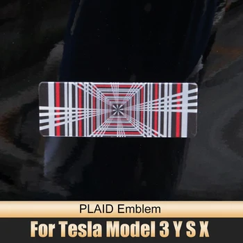 Auto KOBERČEKY Znak zadných dverí Nálepky Mriežky Obtlačky Odznak Auto Hliníkové List Dekorácie pre Tesla Model s 3 S X Y 2023 Príslušenstvo - Obrázok 1  