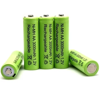 AA 1.2 V 3000mAh NiMH 1.2 V Nabíjateľné Batérie Zelená Batérie Záhradné Solárne Svietidlo LED Svietidlo Svietidlo Svietidlo Horák - Obrázok 1  