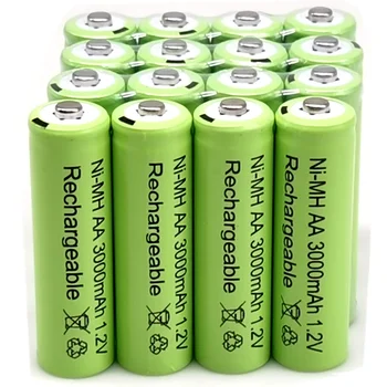 AA 1.2 V 3000mAh NiMH 1.2 V Nabíjateľné Batérie Zelená Batérie Záhradné Solárne Svietidlo LED Svietidlo Svietidlo Svietidlo Horák - Obrázok 2  