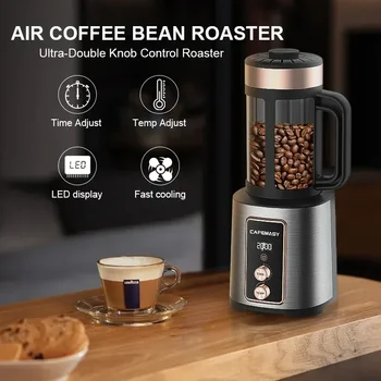 220V Elektrická Mini Domácnosti Vzduchu Pražiareň Kávy Stroj Domov Coffee Bean Pražiareň regulácia Teploty Kávy Praženie Stroj - Obrázok 1  