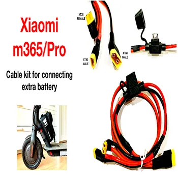 pre súčasne extra rozšírenie XIAO m365 a Pro 36v 48v batérie kábel súpravy XT30&XT60+ 25A poistka - Obrázok 1  
