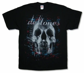 Nový Úradný Kapela Merch Deftones Skull Čierne Tričko - Obrázok 1  