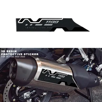 Motocykel Accesscies Ochranu Tlmiča Zadnej Telo Nálepka, 3D Živicové Nálepky Pre Honda NT11oo 2022-2023 - Obrázok 1  